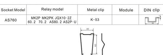 relay socket as760 4