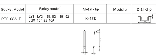 relay socket ptf 08a e 4