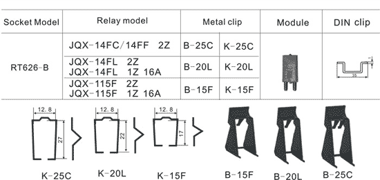 relay socket rt626 b 4 151913